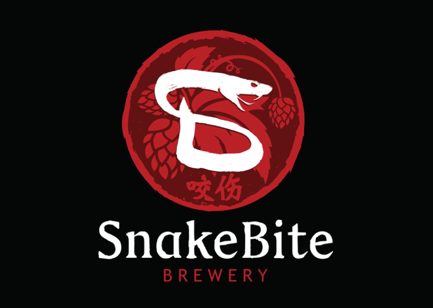 snakebite brewery logo design