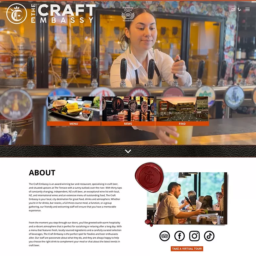 craft embassy christchurch website design