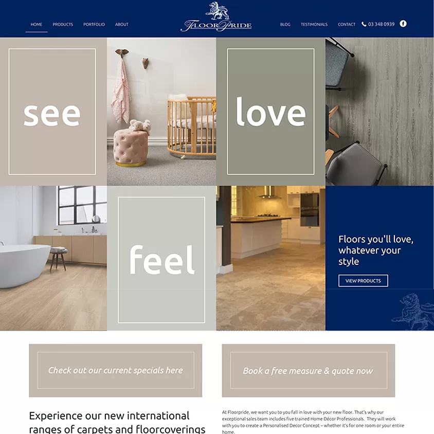 floorpride christchurch website design