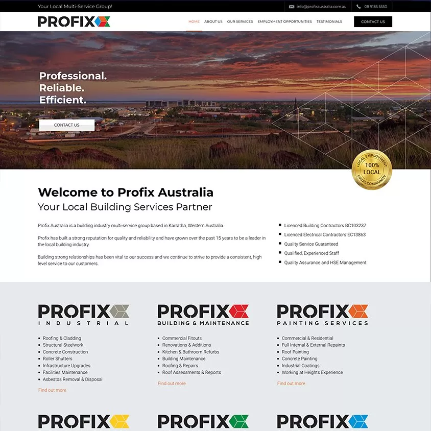 profix australia website design