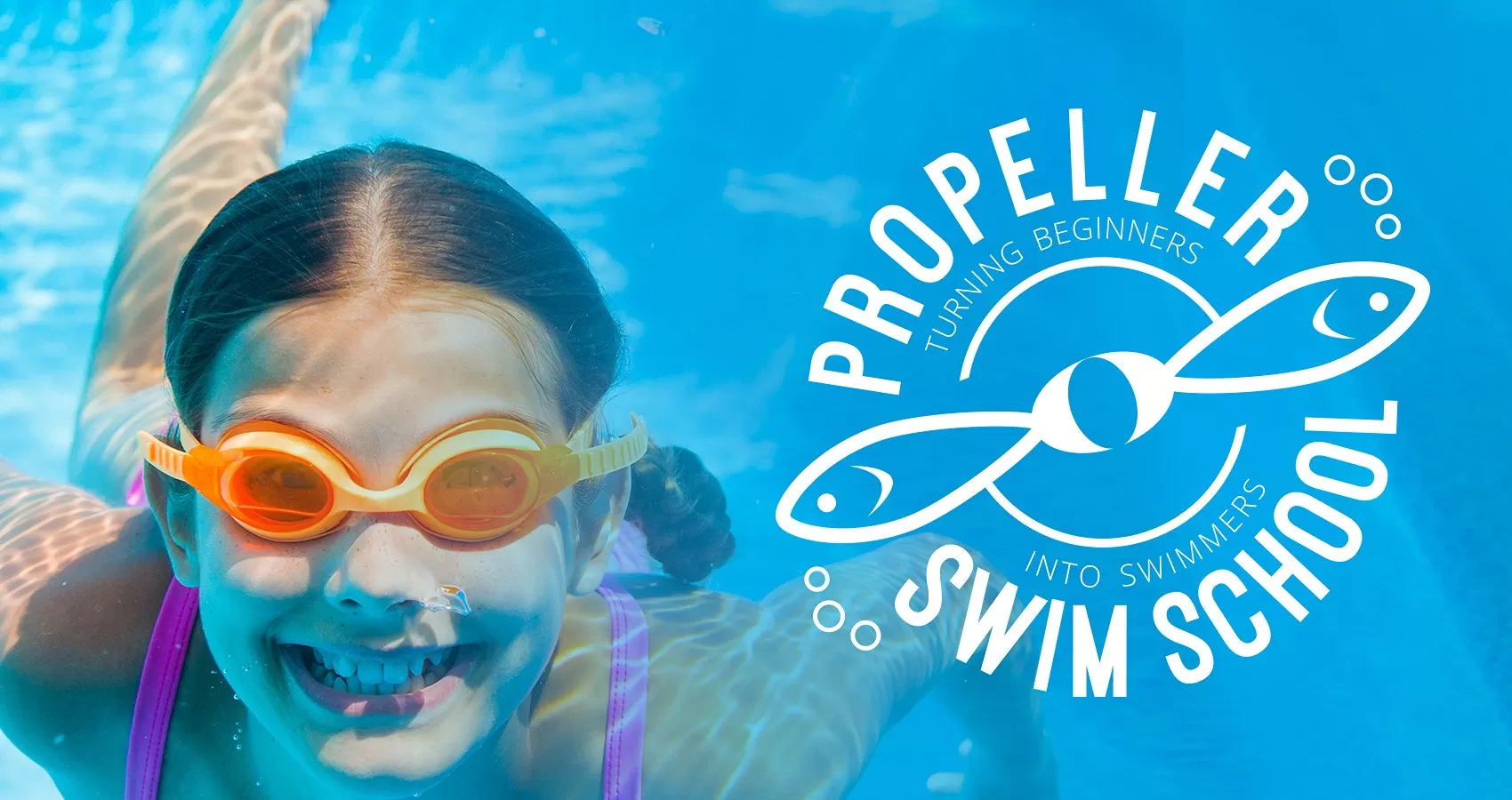 Propeller Swim School logo design