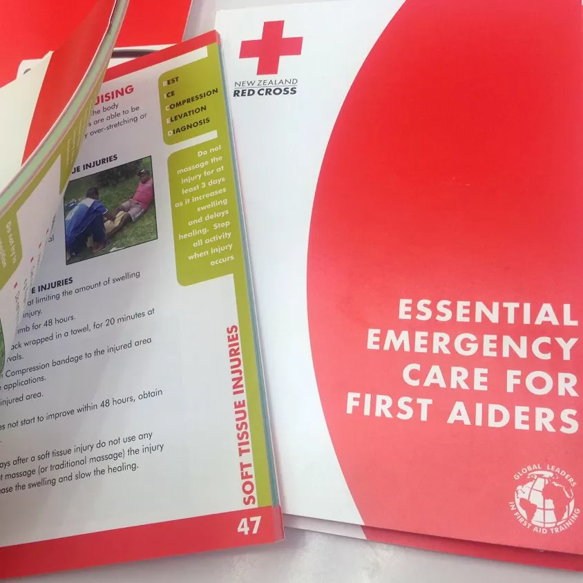 graphic design and print design for new zealand red cross