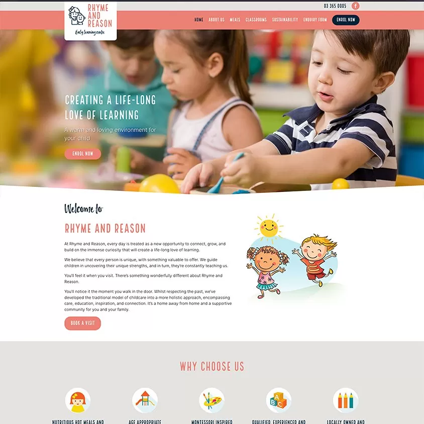 rhyme and reason christchurch website design