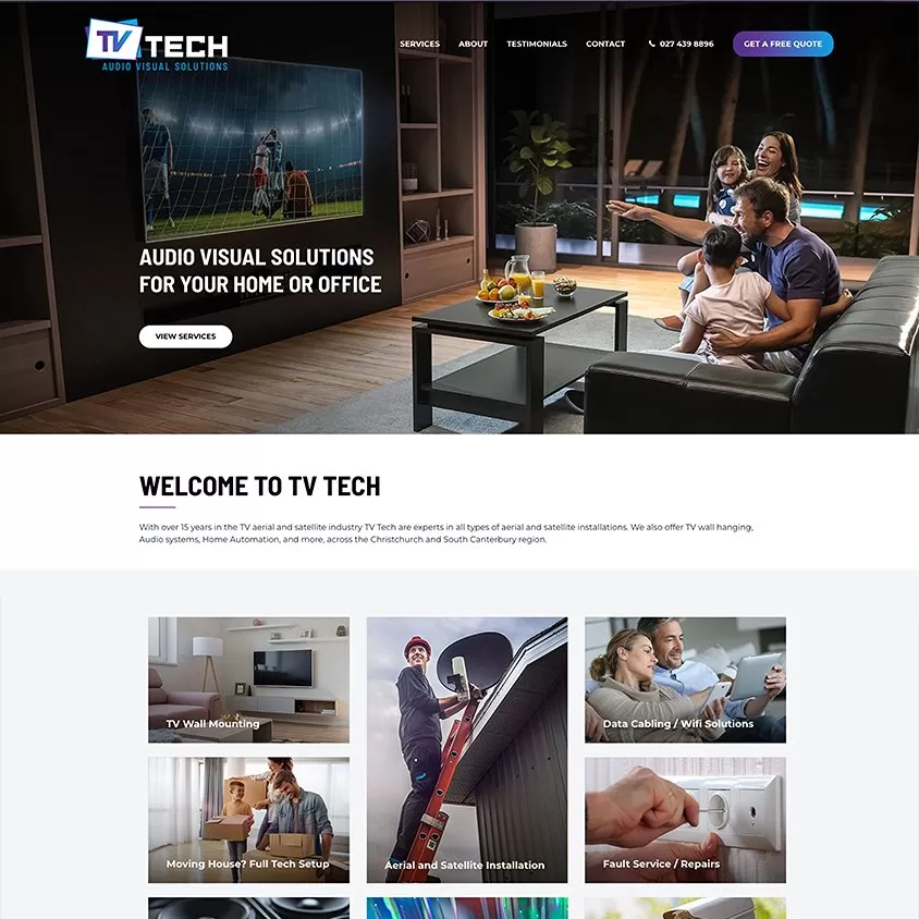 tv tech web design christchurch