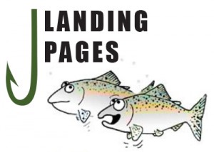 Landing Page Graphic Concept with Fish