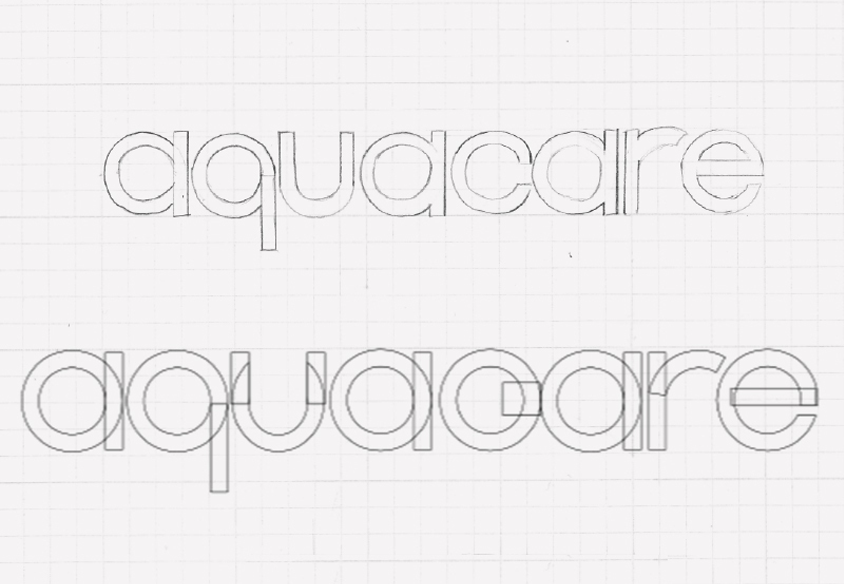 aquacare christchurch logo design sketch