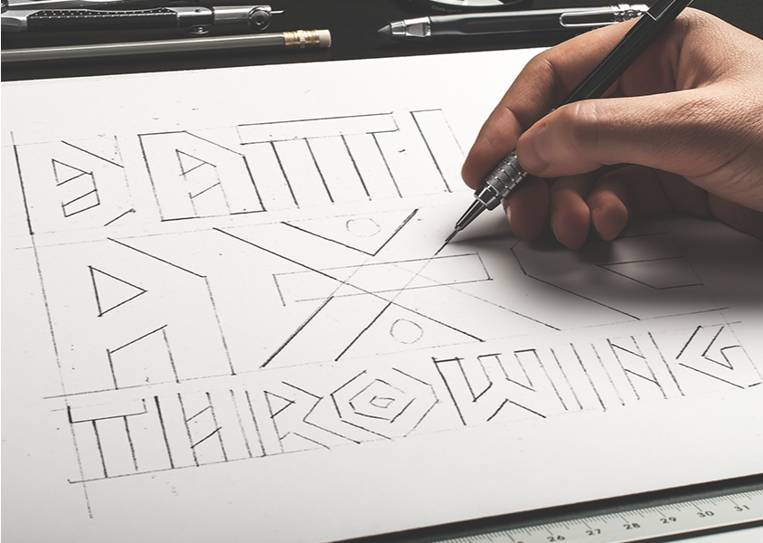 battle axe throwing logo design sketch