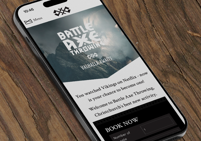 battle axe throwing christchurch web design