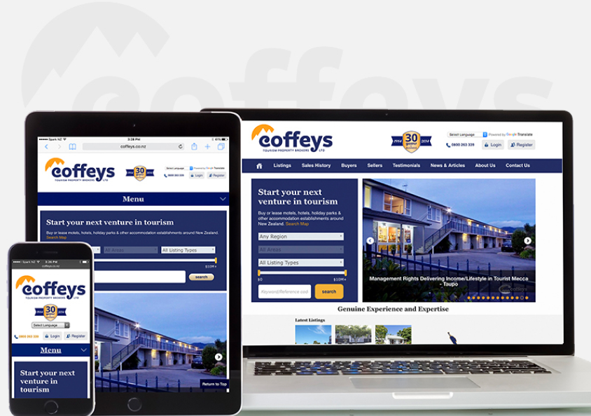 coffeys responsive website design 