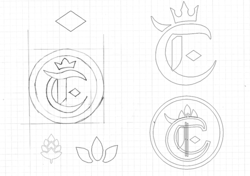 the craft embassy logo idea sketches