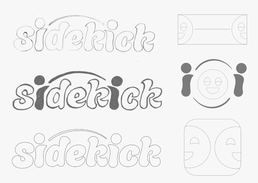 sidekick logo sketches