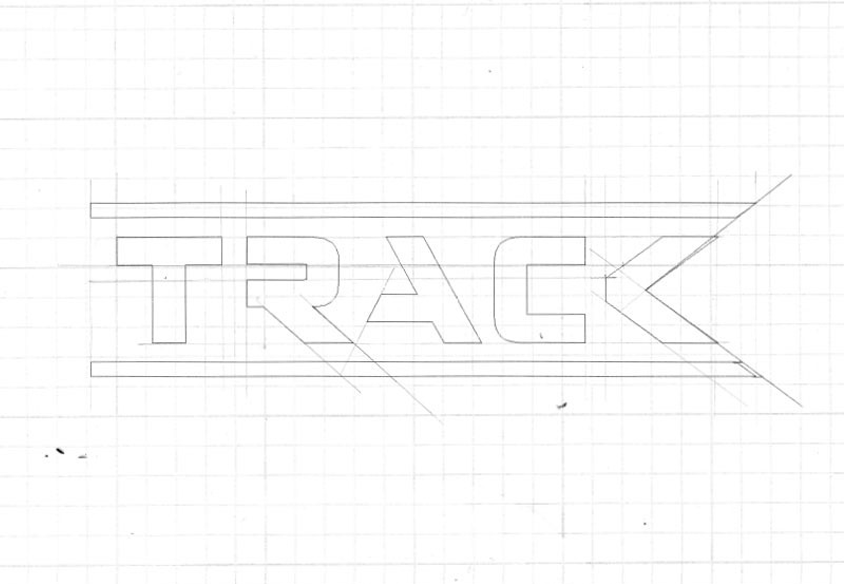 Track Industries christchurch logo design sketch